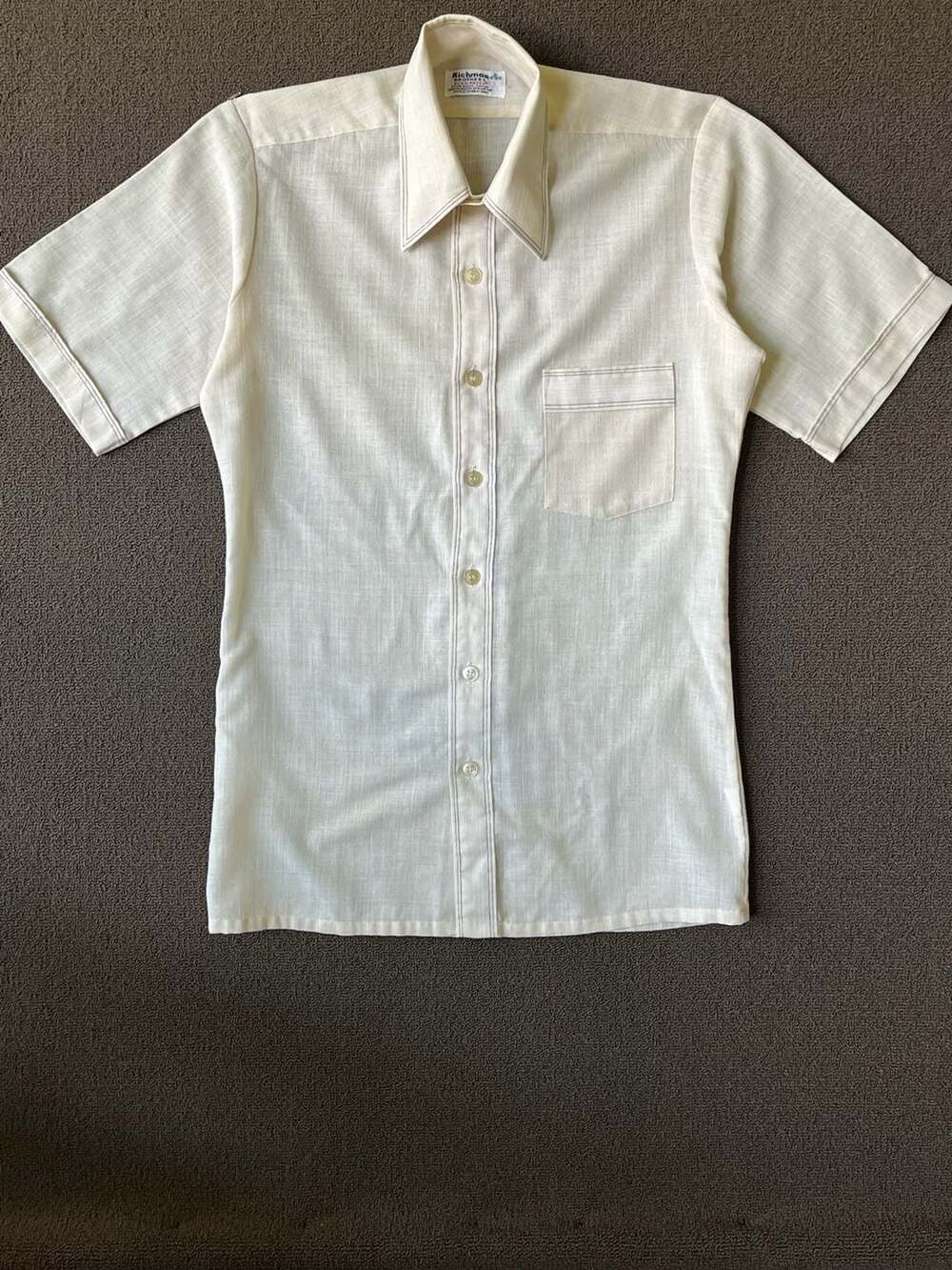 Vintage 70s Richman Brothers Dura-Press Short Sleeve Disco Shirt small